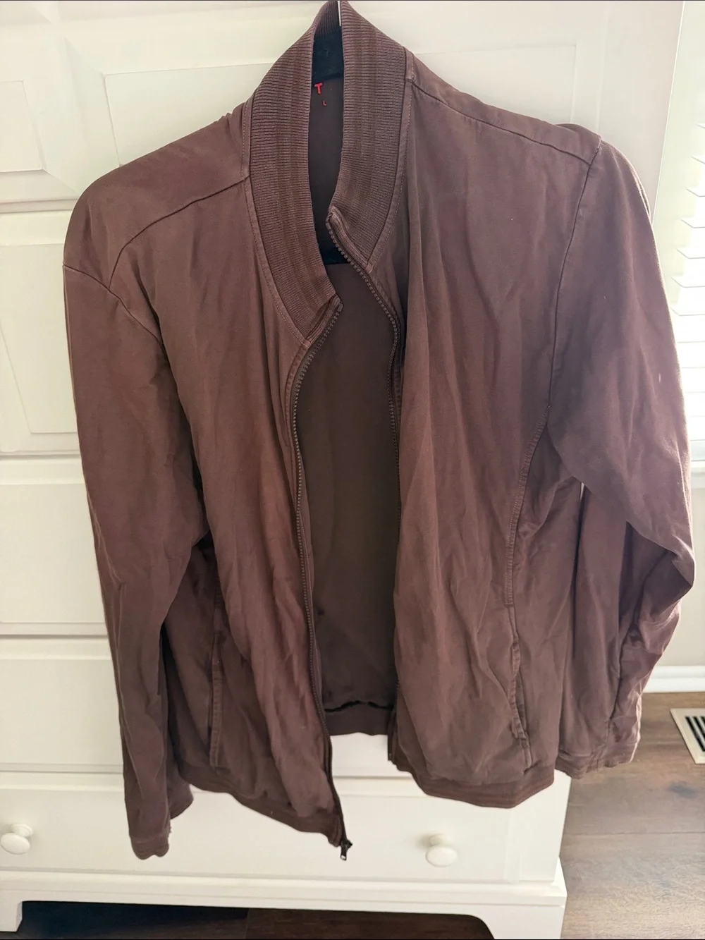 Velvet by Graham & Spencer Brown Zip Front Bomber Jacket